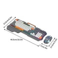 thumbnail image 2 of Cameland Wired Gaming Keyboard Metal Panel Fashion Color Blocking Ball Cap Computer Laptop Keyboard and Mouse, 2 of 4