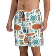 thumbnail image 2 of Naloa Cute Tableware Men's Beach Shorts, Surfing shorts, Swim trunks, Quick Dry Swim Trunks for Surfing Beach Fun - Small, 2 of 9