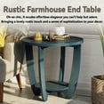 thumbnail image 5 of COZAYH Rustic Farmhouse End Table with Storage Shelf, French Country Accent Side Table, Round, 5 of 7