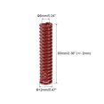 thumbnail image 2 of Resorte Unique Bargains 10uds 12mm OD 60mm Largo Espiral Estampado Rojo, 2 of 5