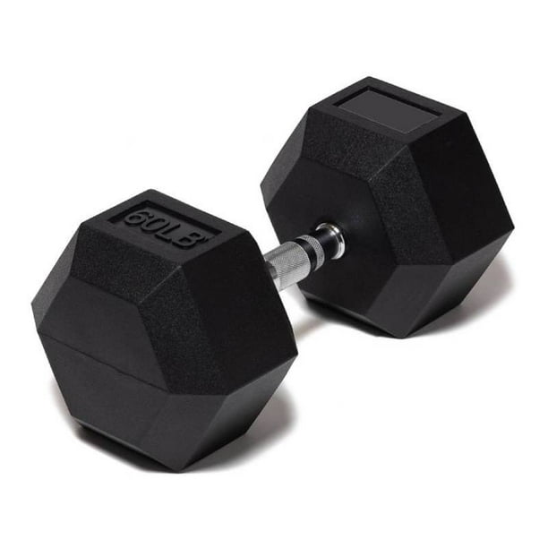 Pesos Fitness Manillar Hexagonal Engomado Profesional De A 60 Kg