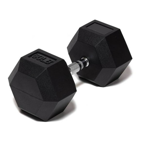 Mancuerna Hexagonal 60 Lb con Revestimiento en Goma MDFitness Pesa, Dumbbell MDFitness Hexagonal Recubierta