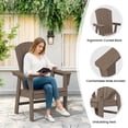 thumbnail image 5 of Serwall Outdoor 5-Piece Round Dining Set, HDPE All Weather Patio Dining Set for 4, 45" Round Dining Table and 4 Adirondack Dining Chairs, Coffee, 5 of 7
