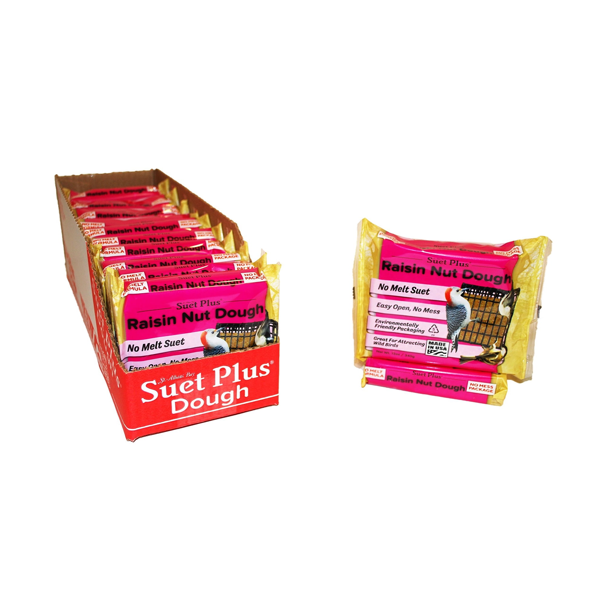 12-pack St. Albans Bay Suet Plus No Melt Suet Cake Raisin Nut - For Wild Birds - 12 Pack — Construction & DIY Use, Standard Hardware Spec