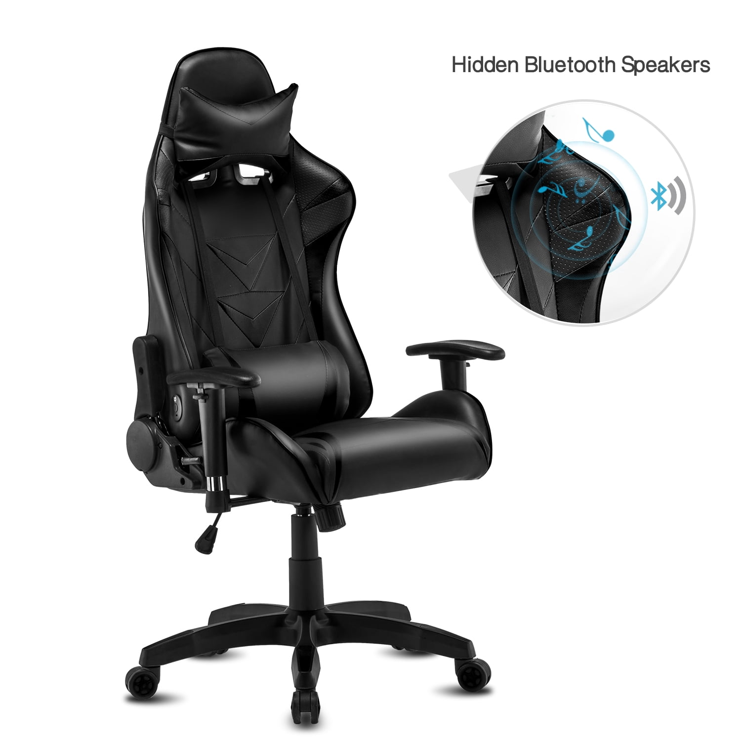 HighBack Swivel Gaming Chair Recliner with Bluetooth 4.1