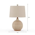 MoDRN Natural Boho Ceramic Table Lamp