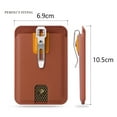 thumbnail image 2 of Card Holder /Badge Holder / Portable Wallet with Metal Clip, Leather ID Card Holder for Office, 2 of 5