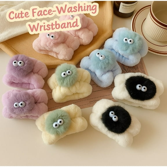 5-Pair Microfiber Face Washing Wristbands – Soft Spa Wrist Towels for Washing Face, Prevent Water Dripping During Skincare & Makeup Routines TIKA