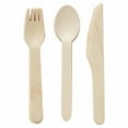 thumbnail image 2 of Dytern Birthday 12Pcs Wooden Disposable Cutlery Set Spoons Knives Forks Party Utensil Supplies, 2 of 10