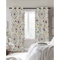 thumbnail image 4 of Middle Century Blackout Curtains for Bedroom Living Room Darkening Curtains 96 Inches Long Geometric Modern Abstract Vintage Window Curtain 2 Panels Set Window Treatment Grommet Drapes 52"x96", 4 of 9