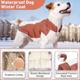 thumbnail image 4 of Waterproof Dog Winter Coat -Adjustable Warm Pet Jacket with Lead Hole & Zipper, Reflective Cold Weather Vest for Small to Large Dogs,Pet Apparel Outdoor Clothes (Grey, XXXL), 4 of 8