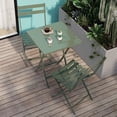 thumbnail image 6 of SEGMART 3-Piece Patio Bistro Set, Folding Outdoor Patio Furniture Sets, 1 Metal Folding Patio Table and 2 Chairs Indoor and Outdoor for Patio, Yard, Garden, Dark Green, 6 of 7
