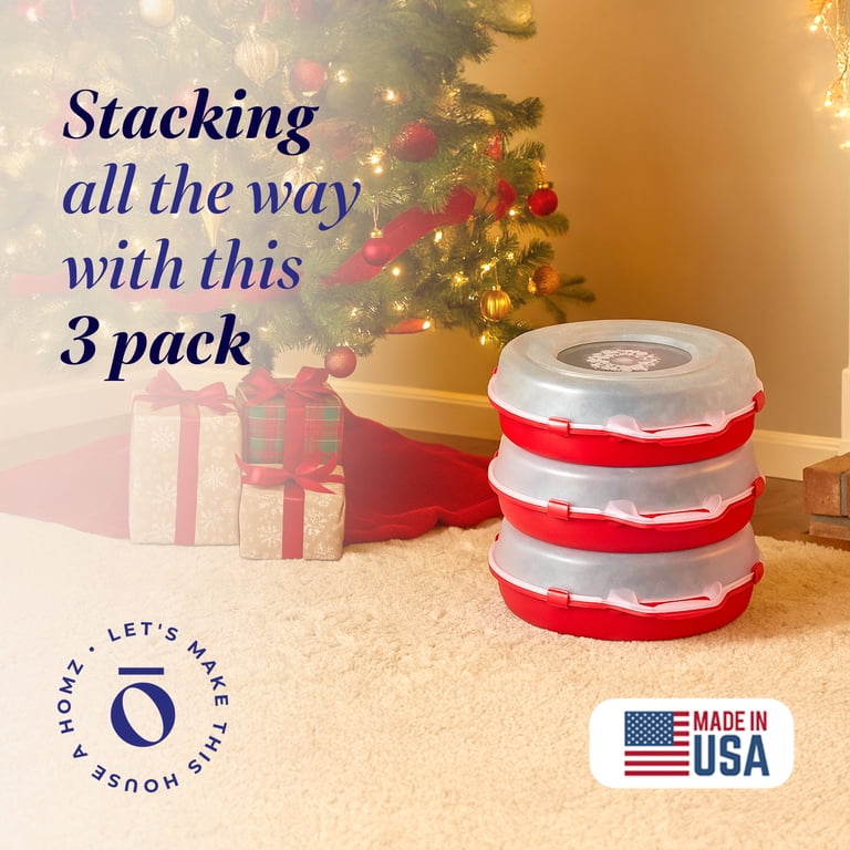 Homz, Seasonal Holiday Wreath Storage Containers, 24
