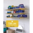 thumbnail image 6 of Storage Racks Folding Wood Organizer Heavy Duty Shelf Brackets With 6-Level 720 Lbs Capacity Yellow Metal Utility Racks Garage Wall Shelving for Indoor and Outdoor Use (4 Pack)
‎, 6 of 8