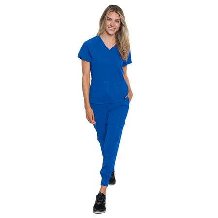

Med Couture Peaches Women’s Raglan Top & Seamed Jogger Scrub Pant Set [XS - 3XL]