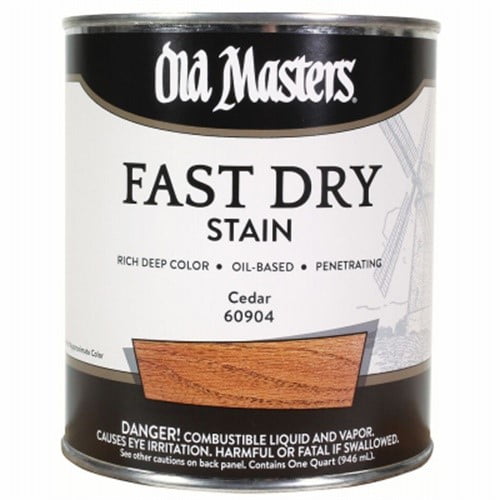 qt Old Masters 60904 Cedar Fast Dry Stain Interior Oil-Based Wood Stain