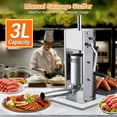 thumbnail image 2 of Luku Sausage Stuffer, Manual 7LB/3L Sausage Maker Machine, Meat Stuffer With Dual Speed, Stainless Steel Heavy Duty Sausage Filler With 4 Stuffing Tubes, for Commercial and Home Use, 2 of 7