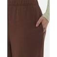 thumbnail image 4 of No Boundaries Soft Fleece Wide Leg Pants, 30” Inseam, 1 or 2-Pack, Women’s XXS-4X, 4 of 9