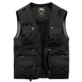 thumbnail image 4 of ZHaobin Men's Summer Outdoor Tooling Vest Multi-pocket Waistcoat Casual Solid Color Thin Fishing Photography Vest Vest Jacket (Gray,XXL), 4 of 6