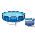 thumbnail image 1 of Intex 10ft x 30in Metal Frame Swimming Pool Set with Filter and Debris Cover, 1 of 9