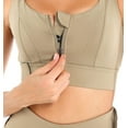 thumbnail image 3 of Womens Front Zip High Impact Sports Bra, Full Adjustable Straps Buttery Soft Workout Marathon Tops, 3 of 7