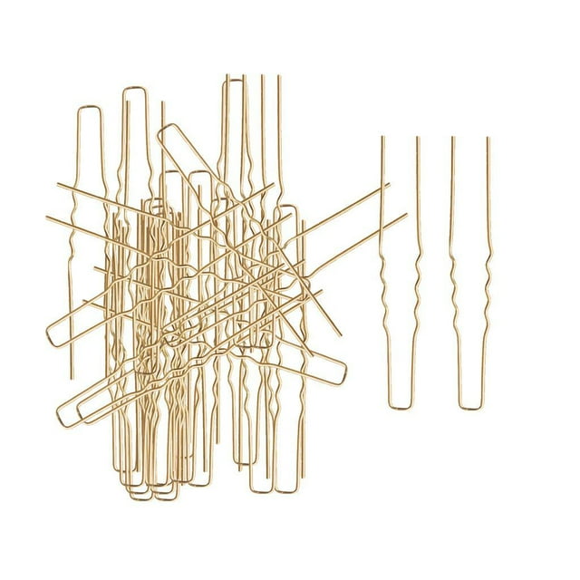 tredstone Set de 50 U Forme Épingle à Cheveux pour Outils de Coiffure Bricolage Or 1Set