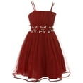 thumbnail image 2 of Toddler Girls Beautiful 2 Pieces Bolero Dress Rhinestones Shiny Holiday Flower Girl Dress Rose 2 (2J1K4S4), 2 of 5