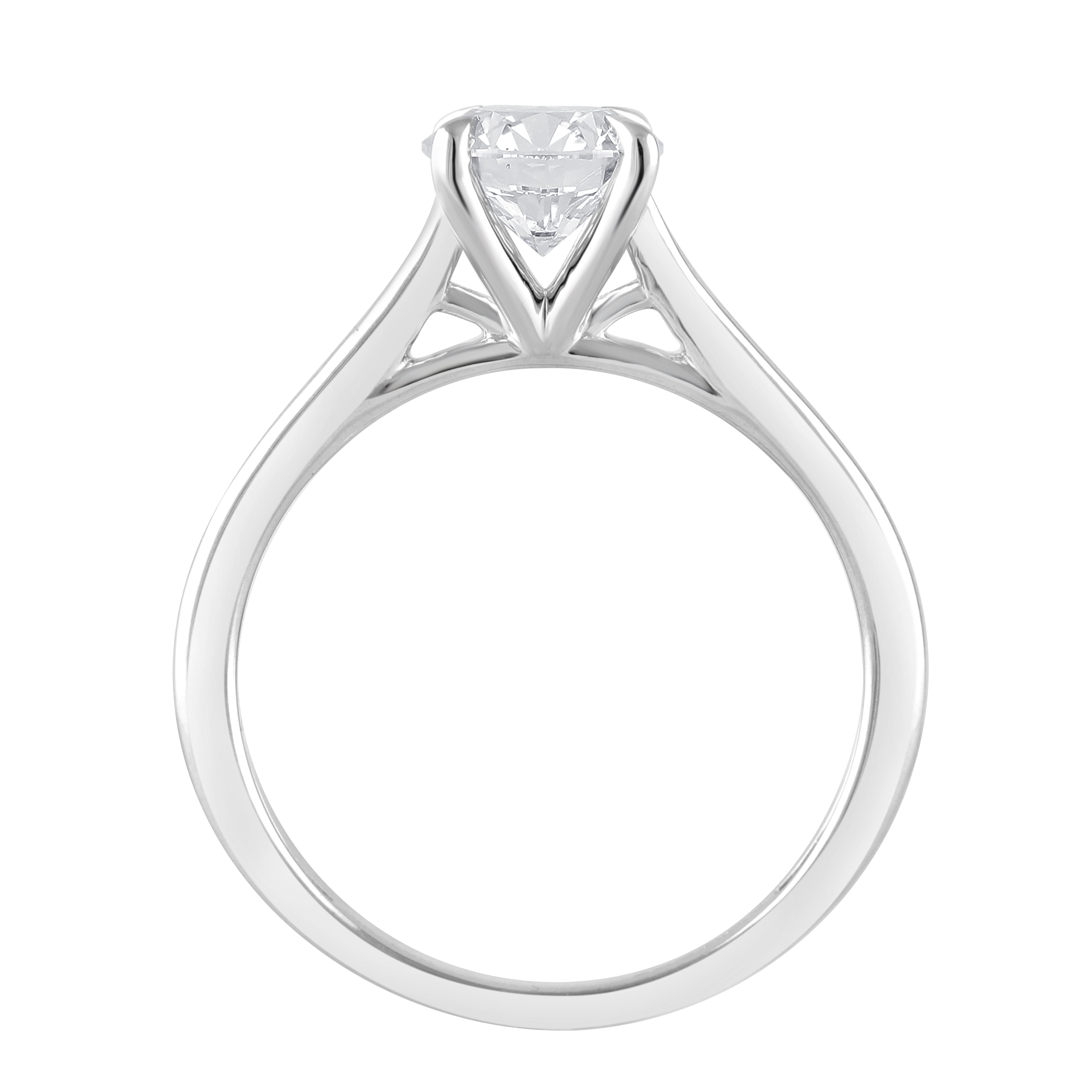 Unique Moments 1 Ct Round Cut Lab Grown Diamond Solitaire Engagement Ring in 10K Gold (H-I, SI-I1)