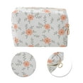 thumbnail image 4 of Ofertas Únicas 1 Pc Bolsa de Maquillaje Portátil Impresa Naranja Rosa de Poliéster, 4 of 5