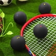 thumbnail image 3 of GOOHOCHY 4Pcs Black Rubber Squash Balls for Indoor Racket Sports Training, 3 of 5