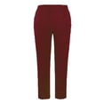 thumbnail image 5 of Gibobby leggings yoga Pantalones de chándal para mujer Cintura alta elástica Leggings de lana de color sólido Pantalones de salón de invierno de longitud completa térmica（Vino， XXXXXL), 5 of 5