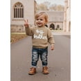 thumbnail image 4 of BemeyourBBs Boy Fall Sweater Letter Embroidered Crewneck Long Sleeve Pullover, 4 of 9