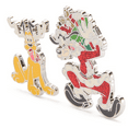thumbnail image 3 of Disney Parks Goofy and Pluto Festive Pin Set Holiday New With Card, 3 of 5