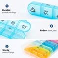 thumbnail image 4 of UNIWELL Weekly Pill Organizer 3 Times a Day, 7 Day Pill Box Case, Large Daily Medicine Organizer for Vitamins and Medication with Portable Compartments Grey, 4 of 8