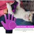 thumbnail image 6 of Upgrade Pet Grooming Gloves, Grooming Gloves for Dogs, Cats, Rabbits & Horses with Long and Short Hair, Efficient Pets Hair Remover Mittens - 1 Pair (Purple), 6 of 7