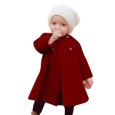 Kids Baby Solid Color Autumn Winter Coat Warm Long Coat Enfants Bebe Couleur Unie Automne Hiver Manteau Chaud Long Manteau Walmart Canada