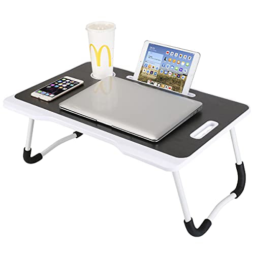 Baodan Laptop Bed Table Foldable Lap Standing Desk Breakfast Serving Bed Tray D 