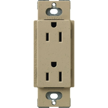 Ms Mocha Stone - Lutron SCRS-15-TR-MS Satin Colors 15-Amp Tamper Resistant Receptacle, Mocha Stone