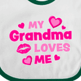 thumbnail image 4 of Inktastic My Grandma Loves Me with Hearts and Kiss Boys or Girls Baby Bib, 4 of 4