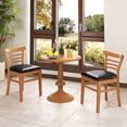 thumbnail image 4 of Gymax Modern Dining Chair Set of 4 Upholstered Kitchen Chair w/Rubber Wood Legs Brown, 4 of 10