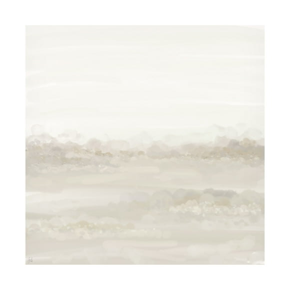 Canvas Wall Art - Line and Brush 'Softest Cottonscape ' Wall Art for Living Room, Bedroom, or Office Décor by Trademark Fine Art - 14 x 14 Inches