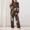 thumbnail image 2 of Balery Koi Fish Tranquility Conjunto de Pijama con Estampado para Mujer, Conjunto de Dos Piezas con Manga Larga, Ropa de Dormir Suave con Bolsillos, Pijamas Cómodos-X-Large, 2 of 7