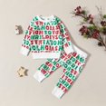 thumbnail image 2 of Girls' Sleepwear Agkizg 2-Piece Girls' Pajama Sets,Kids Nightwear Loungewear Clothes Set,0-3 Years Children's Fashion Letter Print Sweatshirt and Pants Two-piece Set, 2 of 5
