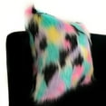 thumbnail image 2 of Plutus Brands Pink, Blue, Black, Yellow Plutus Exotic Animal Faux Fur Luxury Throw Pillow 24 in x 24in, Double Sided 24" x 24", 2 of 2