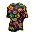 thumbnail image 2 of Delconic Men's Lightweight Quick Dry Mesh Crew Neck Short Sleeve Top with Halloween Themed Print for Casual and Sports Wear Green L, 2 of 6