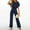 Navy, variant on TIMIFIS Women's Summer Wide-Leg JumpsuitCasual Trousers Jumpsuit Resort Formal Jumpsuit on