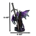 thumbnail image 3 of Purple Knight Dragon With Castle Tower And Gothic Sword Letter Opener Figurine, 3 of 9