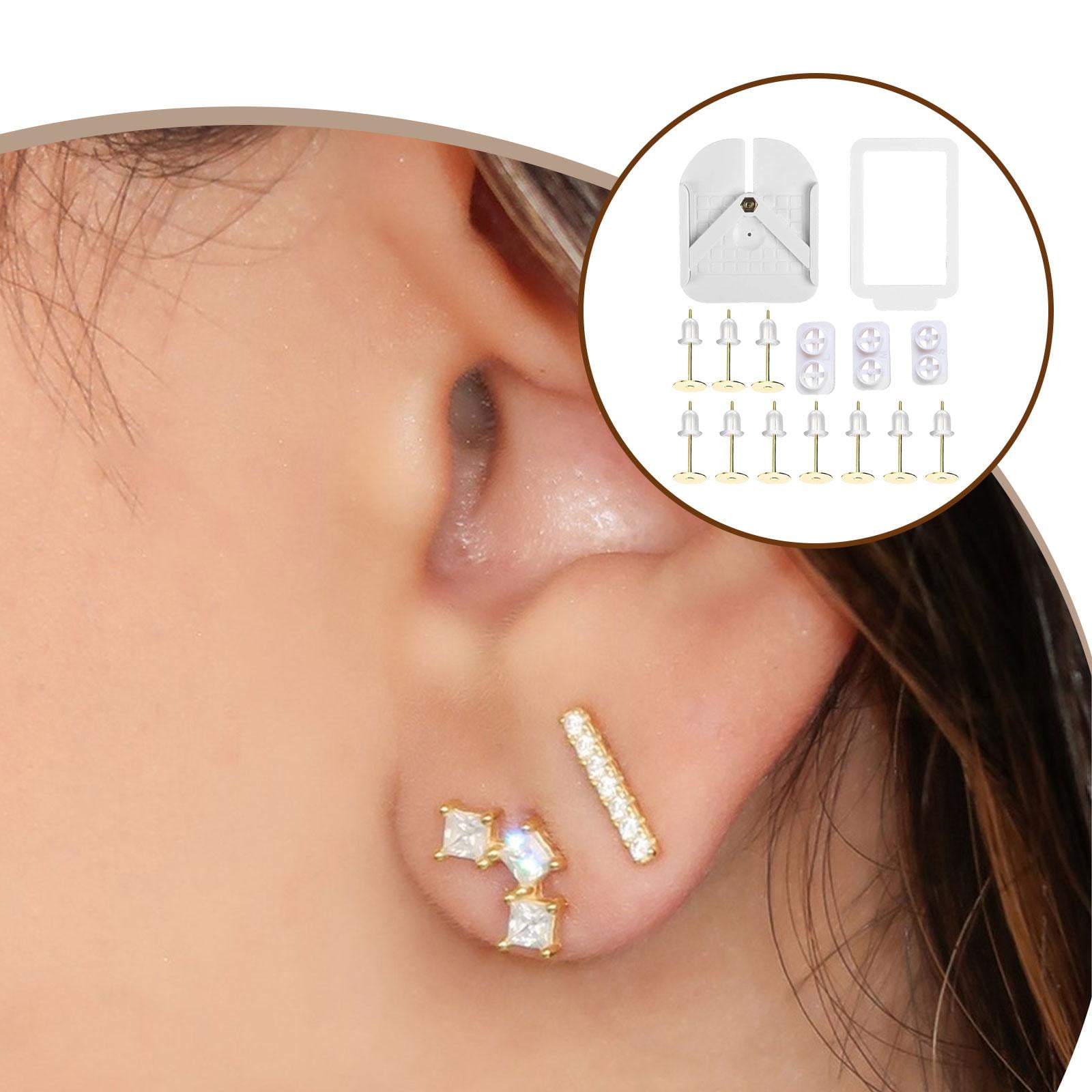 Earring Post Setter Polymer Clay Stud Positioning Tool Jewelry Making Supplies Portable for Craft Enthusiasts