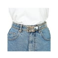 thumbnail image 4 of INSPIRE CHIC Ladies Clear Waist Belts for Jeans Transparent Belts Rectangle Buckle Gold 70-88cm/27.56-34.65", 4 of 4