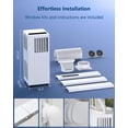 thumbnail image 7 of 8000 BTU Portable AC Delivers Efficient Cooling Up to 350 Sq ft. Silent Compact AC Comes w/Remote Control & Window Kit, 3-in-1 Mode for Bedrooms & Apartments, 7 of 7